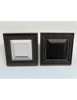 Frame for socket, light switch made of black oak wood